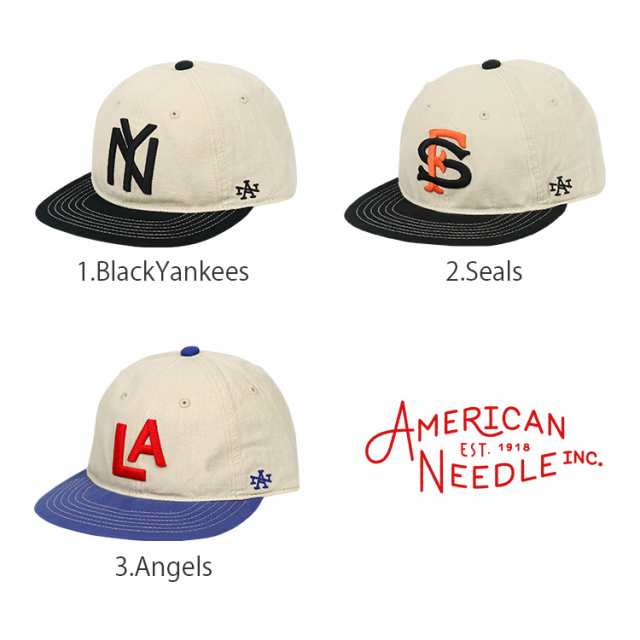 American Needle アメリカンニードル キャップ メンズ 帽子 リネン NEGRO LEAGUE MiLB NY 麻 6パネル 野球 復刻  ツートンカラー レザーベ｜au PAY マーケット