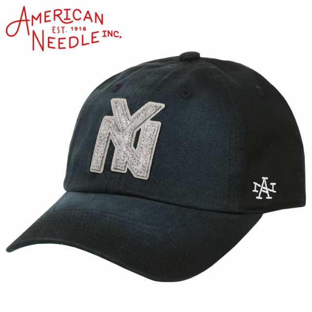 American needle MLB ヤンキース 総柄キャップ 刺繍ロゴ