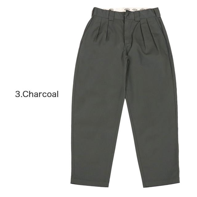 ツータックチノ グレー メンズ L 34 パンツ ワーク USA古着 90s ディッキーズ ワークパンツ メンズ Dickies ツータックパンツ