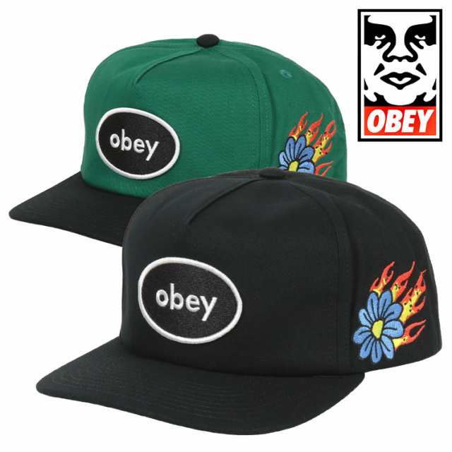 OBEY キャップ メンズ レディース ブランド ロゴ パッチ 5パネル