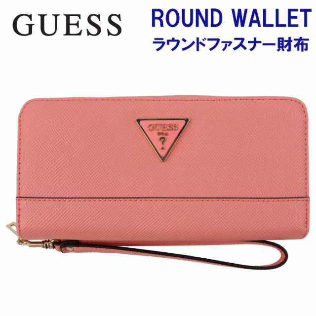 ゲス 財布 ZG787946 APRICOT GUESS ゲス 浮きロゴプレート ラウンドファスナー財布 長財布 ab-494900の通販は