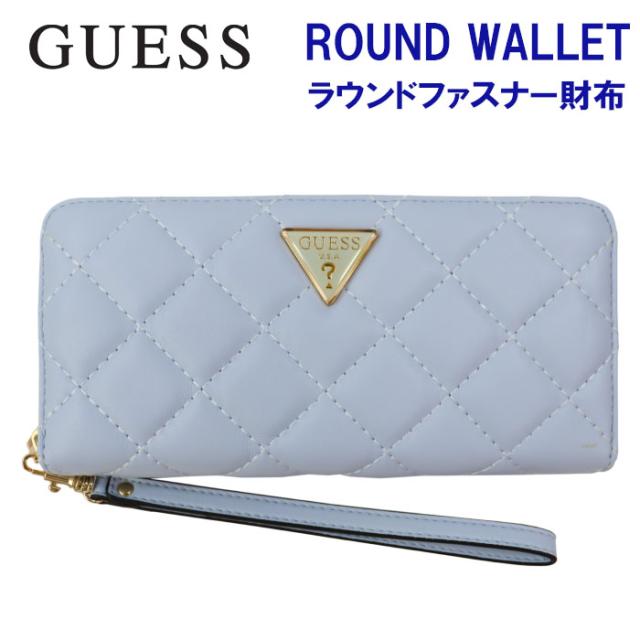 ゲス 財布 QG767946 PALE_CLOUD GUESS ゲス ロゴプレートデザイン ラウンドファスナー財布 長財布 ab-495900の通販は 5,508円