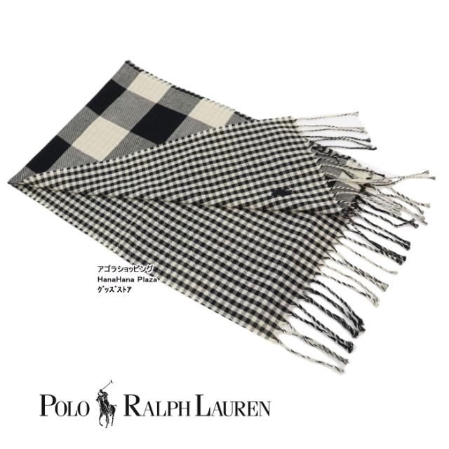 ラッピング無料 ポロ ラルフローレン マフラー PC1007 チェック 綿 コットン ポニー刺繍 男女兼用 POLO RALPH LAUREN ab-512600_2