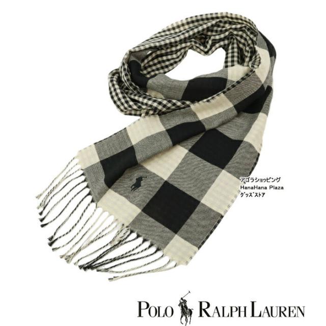 ラッピング無料 ポロ ラルフローレン マフラー PC1007 チェック 綿 コットン ポニー刺繍 男女兼用 POLO RALPH LAUREN ab-512600_3