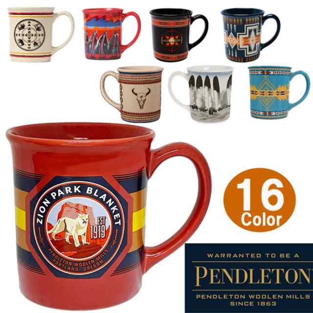 PENDLETON ペンドルトン マグカップ セラミックマグ 532ml Big Size Coffee ネイティブ アメリカン Mug XC871  XK871 食器 キャンプ コー｜au PAY マーケット