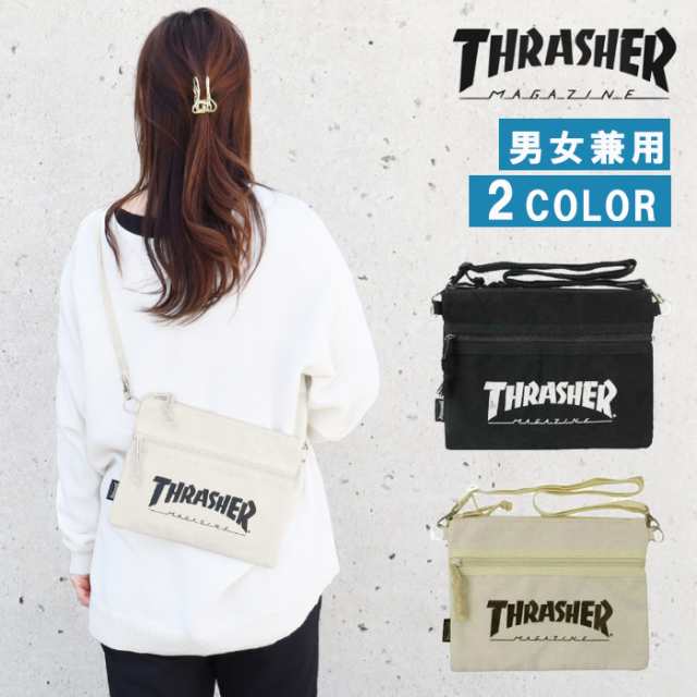 ネコポス可】【再入荷なし】スラッシャー バッグ サコッシュ THC101 THRASHER コットンキャンバス ショルダーバッグ マチなし  男女兼用の通販はau PAY マーケット グッズストア au PAY マーケット－通販サイト