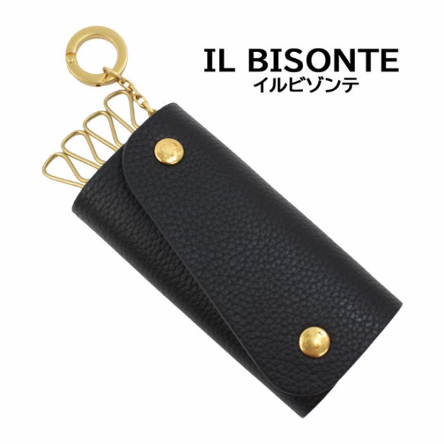 イルビゾンテ キーケース SKH090 PI0005 IL BISONTE ボタンホック レザー 本革 男女兼用 ab-464900