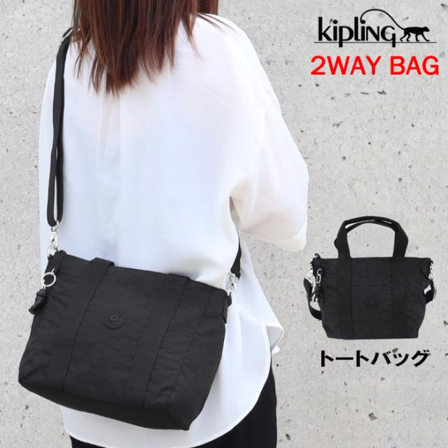 Kip Kipling キプリング バッグ KPKI7149 P391 ブラック  ショルダー トート 2WAY ASSENI MINI ショルダーバッグ トートバッグ ab-60512の通販は