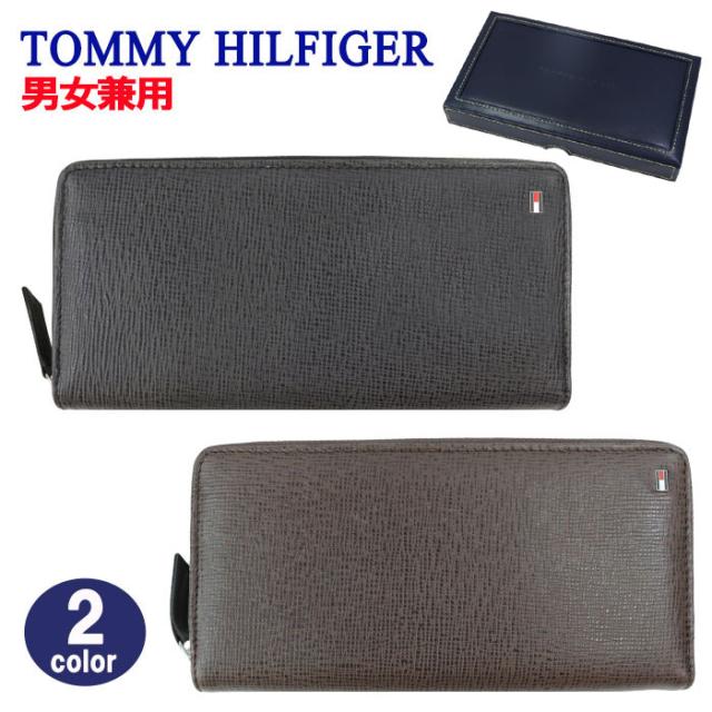 トミーヒルフィガー 長財布 31TL190011 ラウンドファスナー レザー ウォレット メンズ トミー TOMMY HILFIGER ab-510700