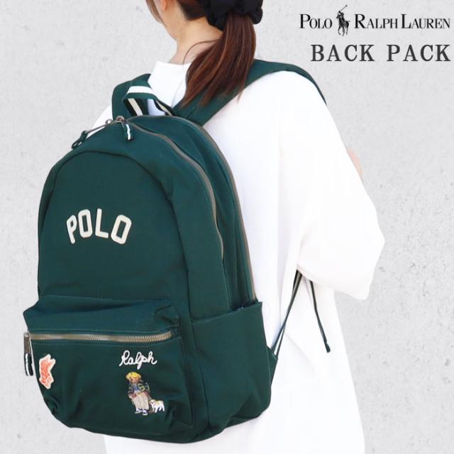 ポロ ラルフローレン リュック ベアデザイン 9AR157 パッチデザイン JA4 ラップトップスリーブ付き リュックサック 通学 レジャー POLO RALPH LAUREN ab-61016