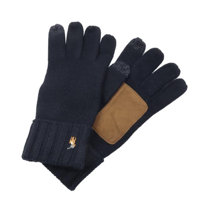 ポロ ラルフローレン 手袋 PC0494 メンズ ポニー刺繍 ウール グローブ スマホ対応 レザーパッチ POLO RALPH LAUREN 冬 男女兼用 ab-571400a_4