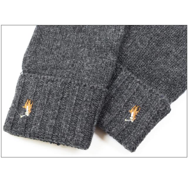 ポロ ラルフローレン 手袋 PC0494 メンズ ポニー刺繍 ウール グローブ スマホ対応 レザーパッチ POLO RALPH LAUREN 冬 男女兼用 ab-571400a_6