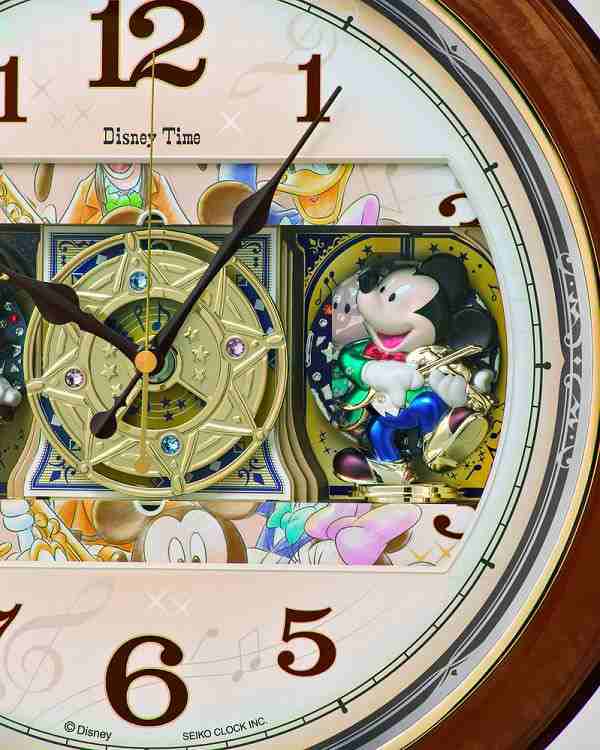 ディズニー からくり時計ミッキー&ミニー 掛け時計 - インテリア時計