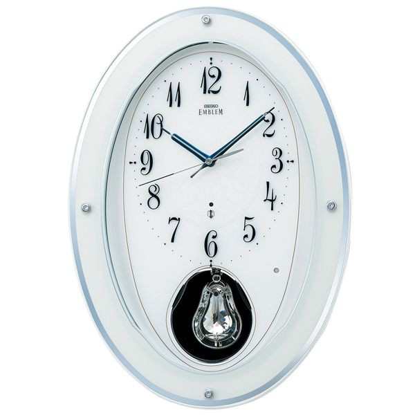 ◆SEIKO EMBLEM セイコー エンブレム 壁掛け時計 6曲 振り子時計