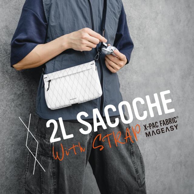 スマホ ショルダーバッグ サコッシュ ショルダー ストラップ 取り外し 可能 ポシェット Xpac スマホポーチ ポーチ ミニバッグ [ メンズ レディース 対応 ] MagEasy 2L SACOCHE with STRAP X