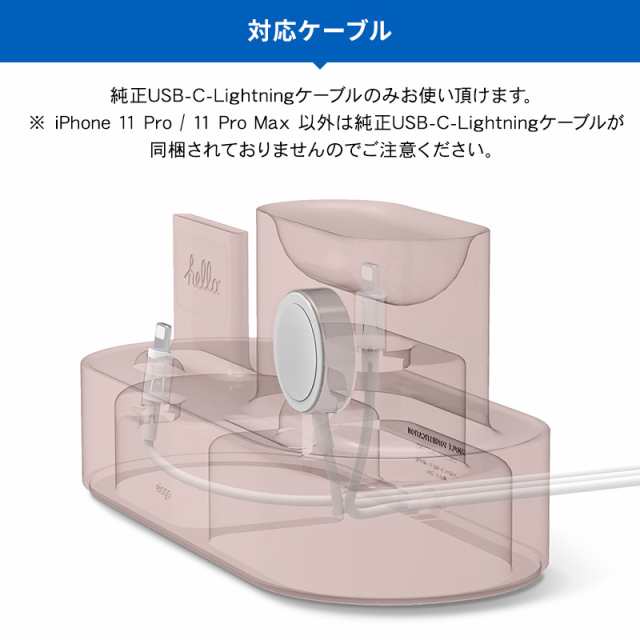 AirPods Pro/Apple Watch 3in1 充電 スタンド 純正 USB-C - Lightning ケーブル のみ対応 [  AirPodsPro2 AirPodsPro & AppleWatch 各種 ｜au PAY マーケット