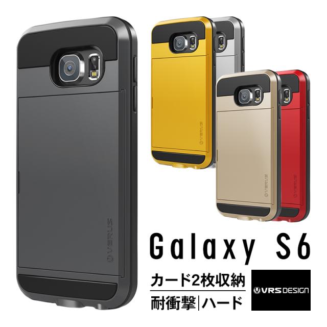 Galaxy S6 ケース カード 収納 背面 カードケース 2枚 衝撃 吸収 ハイブリッド スリム カバー ギャラクシー S6 Sc 05g スライド式 カードの通販はau Pay マーケット Comwap
