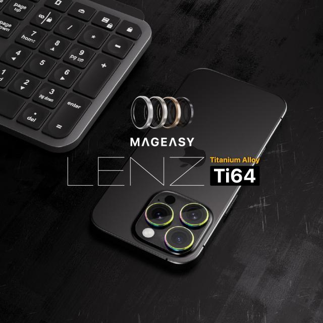 iPhone 16 Pro iPhone16 Pro Max カメラ保護 フィルム 指紋 傷 防止 カメラ レンズカバー チタン 透明 サファイア クリスタル カメラカバー [ iPhone16Pro アイフォン 16 プロ Phone16ProMax 対応 ] MagEasy Lenzの通販は 5,442円
