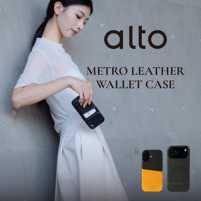 iPhone Air ケース レザー 本革 カード入れ 耐衝撃 スマホケース イタリア 製 フルグレイン 牛 革 携帯ケース [ iPhoneAir アイフォンエアー 対応 ] Alto Metro Leather Wallet Case