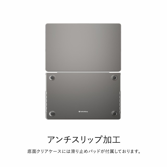 MacBook Pro 16インチ ケース フロスト クリア 排熱口 付き 半透明