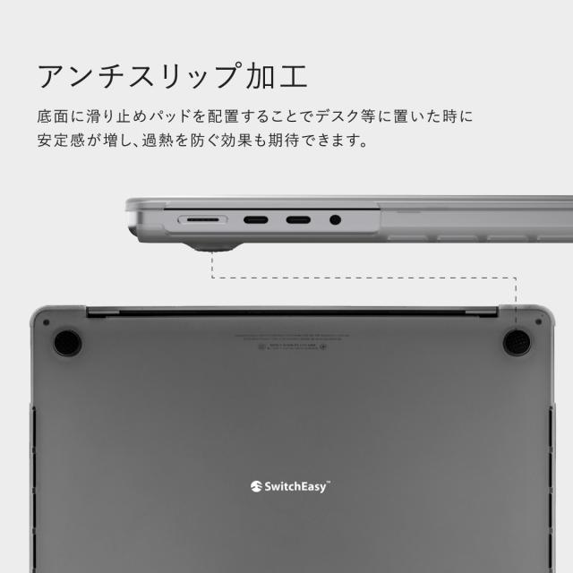 MacBook Air 13インチ ケース フロスト クリア 排熱口 付 半透明 