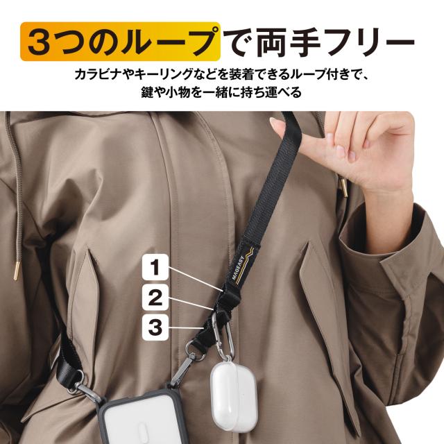 iPhone 17 Pro Max ケース クリア ショルダー ストラップ MagSafe 対応 耐衝撃 スマホケース マグセーフ 透明 頑丈 ショルダーケース [ iPhone17ProMax 対応  携帯ケース ] MagEasy Odyssey +Strap M