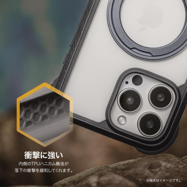 iPhone 16 ケース クリア MagSafe 対応 スタンド リング付き 耐衝撃 MIL規格 スマホケース マグセーフ リング スマホカバー [ iPhone16 アイフォン 16 対応 ] MagEasy Odyssey Stand M