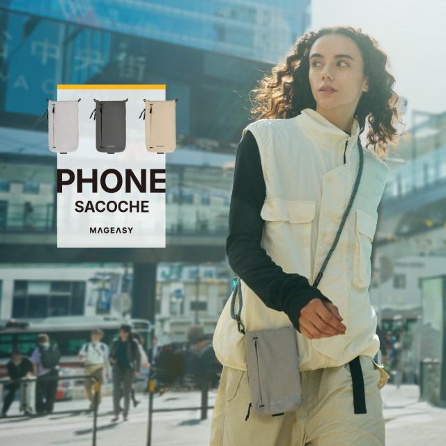 スマホ ショルダーバッグ サコッシュ ストラップ 無し ショルダーストラップ 紐 取り付け 可能 ポーチ ポシェット 小物入れ ポーチ ミニバッグ [ メンズ レディース 対応 ] MagEasy PHONE SACOCHEの通販は 5,980円