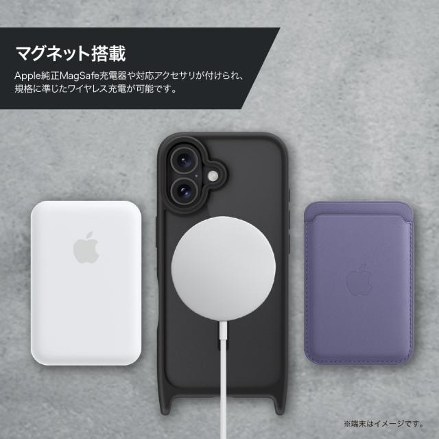 iPhone 16 Pro Max ケース ショルダー ストラップ 付き クリア MagSafe