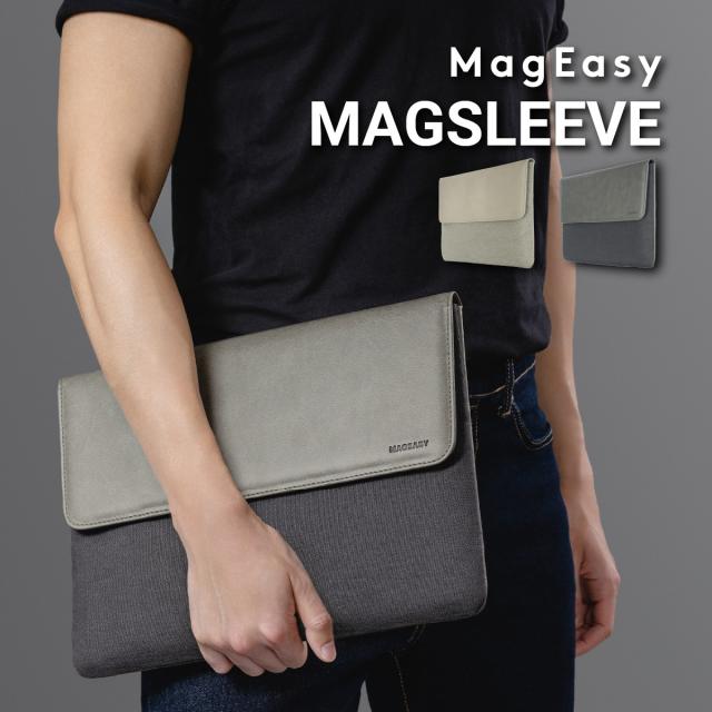 ノートパソコン ケース PC 収納 バッグ 撥水 加工 PU レザー ナイロン 素材 シンプル PCバッグ [ ノートPC MacBook MacBookPro MacBookAir 各種 15インチ 15.6インチ 16インチ 他 対応 ] MagEasy MAGSLEEVEの通販は 6,980円
