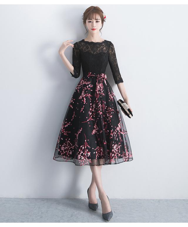 花柄パーティードレス ワンピース レーストップス 花柄シフォンチュールスカート 披露宴 二次会 お呼ばれ パーティー モテコーデの通販はau Pay マーケット Garage Diva 106