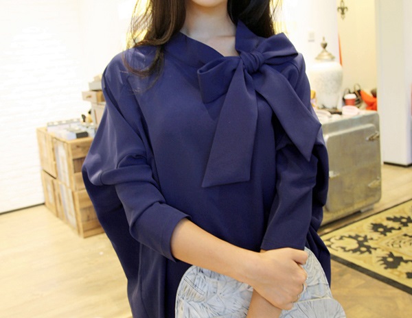 コクーンシルエット 首元リボン ミニワンピース 膝上 ミニドレス 長袖 Ol デートの通販はau Pay マーケット Garage Diva 106