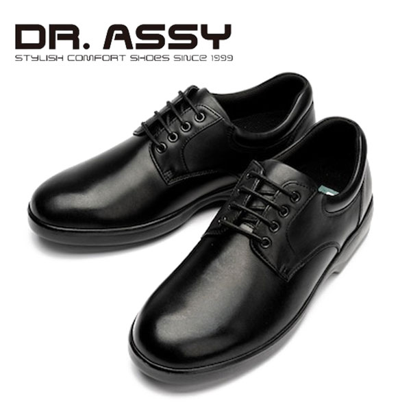 Dr.ASSY ドクターアッシー DR1008 ビジネスシューズ プレーンチップ 革靴 撥水加工 ベンチレーション ビジカジ 4E