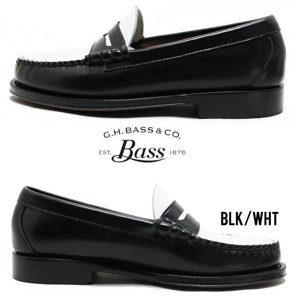 G.H.BASS ジーエイチバス 11010H LARSON ビジネスシューズ ローファー ブラック ワイン ブラックホワイト 仕事用 本革 制服用 学生 メンズ