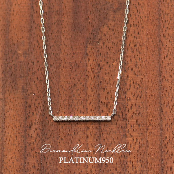 ダイヤモンド ネックレス プラチナ ダイヤモンド 11粒 PT950 プラチナネックレス　ダイヤモンド DIAMOND LINE NECKLACE ラインネックレスの通販は 20,350円