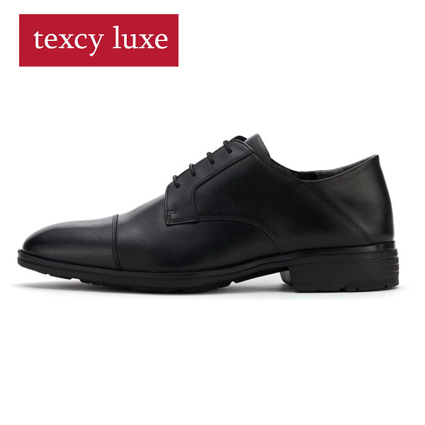 texcy luxe テクシーリュクス TU-7042 ビジネスシューズ かかと芯無しやわらか仕様 ストレートチップ ブラック クッション性 屈曲性アップ 仕事用 本革 メンズ 3E相当 軽量 抗菌_1