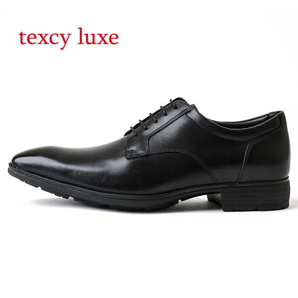 texcy luxe テクシーリュクス TU-8001 ビジネスシューズ GORETEX 3Eワイズ プレーントゥ ブラック 本革 防水 全天候型 仕事用 メンズ 3E_2