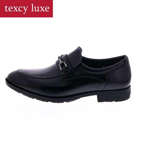texcy luxe テクシーリュクス TU-8007 ビジネスシューズ GORETEX 4Eワイズ ビットローファー Uチップ ブラック 本革 防水 全天候型 仕事用 メンズ 大きいサイズ対応 29.0cmまで_1