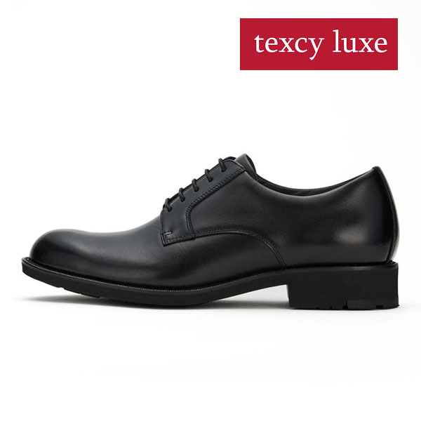 texcy luxe テクシーリュクス TU-8013 ビジネスシューズ GORE-TEX！雨にもムレにも負けない プレーントウ ブラック クッション性 屈曲性アップ 仕事用 本革 メンズ 2E相当 軽量 抗菌_1