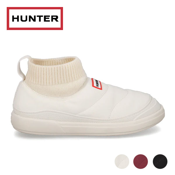 国内正規品 HUNTER ハンター ユニセックス イン/アウト ビーガン スエード ニッテッド カフ ブーツ スリッポン アウトドア 防寒 ウィンターシューズ UFS7115REN