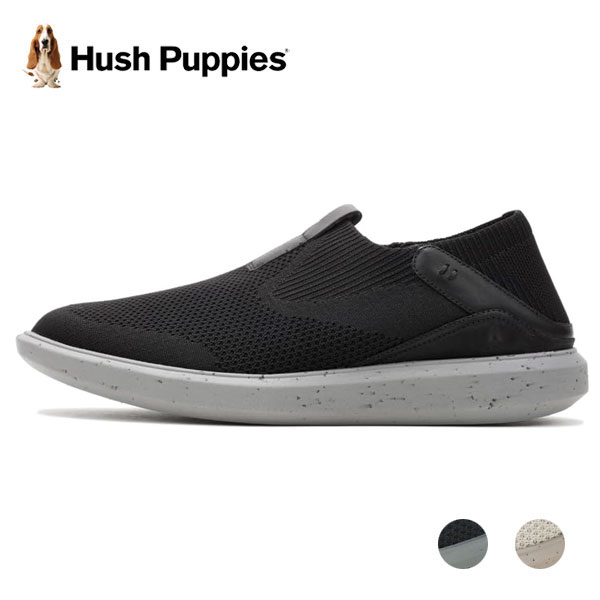 Hush Puppies ハッシュパピー NILES KNIT SLIPON スニーカー カジュアルシューズ メンズ  軽量 メッシュ レザー HPM10730/HPM10781