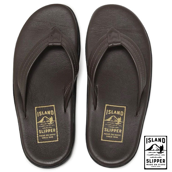 アイランドスリッパ Island Slipper PB223 レザー クロスストラップ サンダル チョコ ダークブラウン メンズ レディース