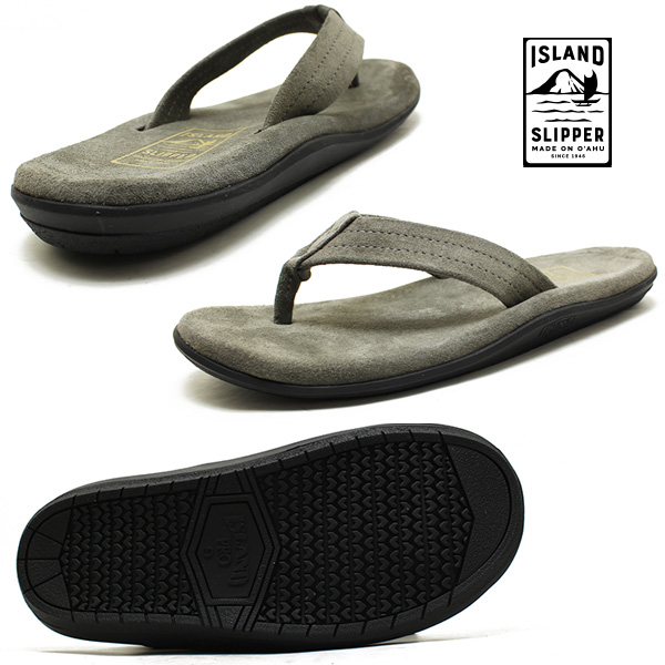 Island Slipper アイランドスリッパ PT203 スエードサンダル チャコール メンズ レディース_2