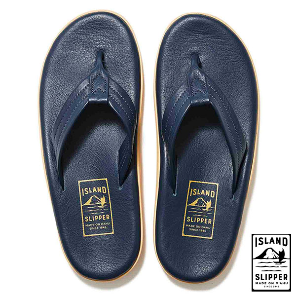 アイランドスリッパ Island Slipper PT202 レザートングサンダル ネイビー メンズ レディース ストラップサンダル