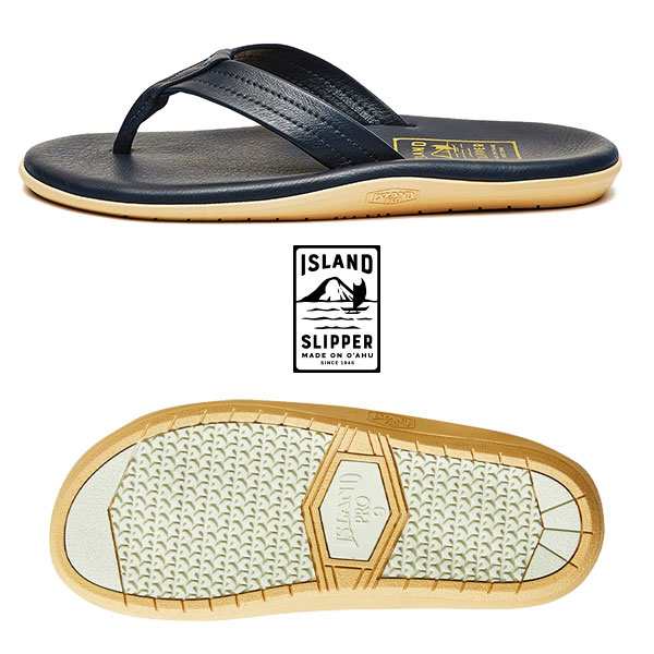 アイランドスリッパ Island Slipper PT202 レザートングサンダル ネイビー メンズ レディース ストラップサンダル