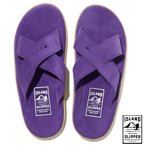 アイランドスリッパ Island Slipper PT223 レザートングサンダル パープルスエード メンズ レディース