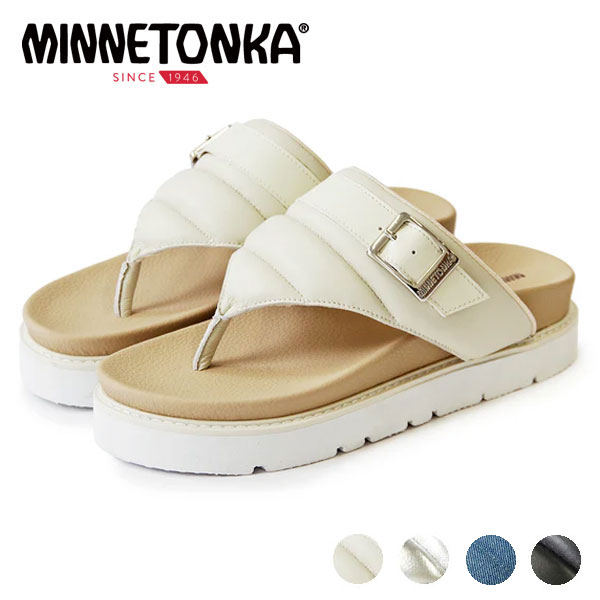 Minnetonka ミネトンカ 正規品 25M03 プラットフォームパフィトングサンダル レディース