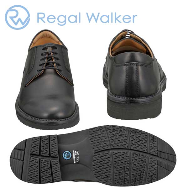 Regal Walker リーガルウォーカー ビジネスシューズ 101W ビジネスシューズ プレーントウ ダークブラウン ブラック日本製本革 防水スプレープレゼント