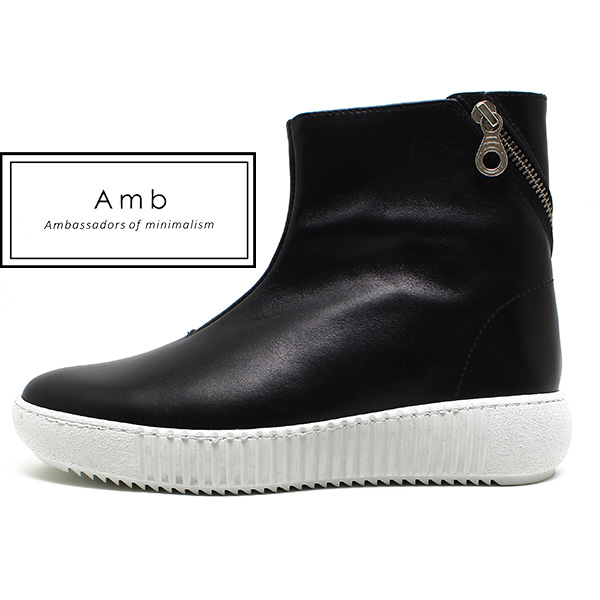 Amb Ambassadors of minimalism/アンバサダーズオブミニマリズムTATLIN ハイカットスニーカー ブラック レディース/レザー/スニーカー/ポ_1