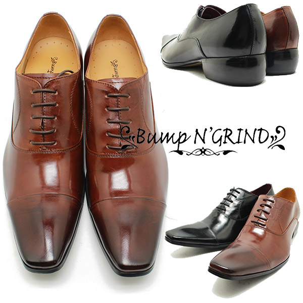 Bump N' GRIND/バンプアンドグラインド 6031 内羽ストレートチップ　本革ビジネスシューズキャメルブラウンレザー スクエアトゥ/チゼル_1